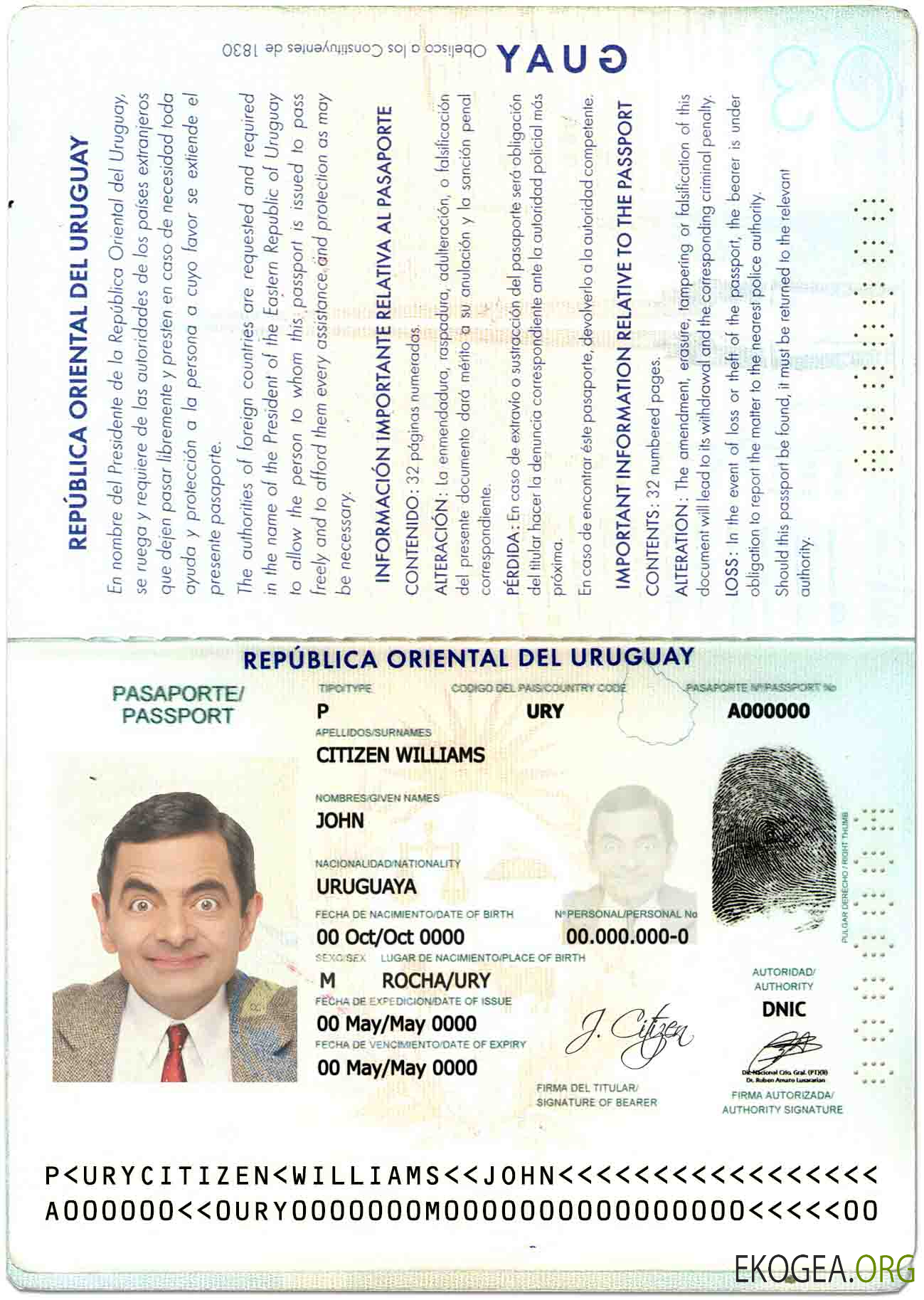 Passeport uruguayen